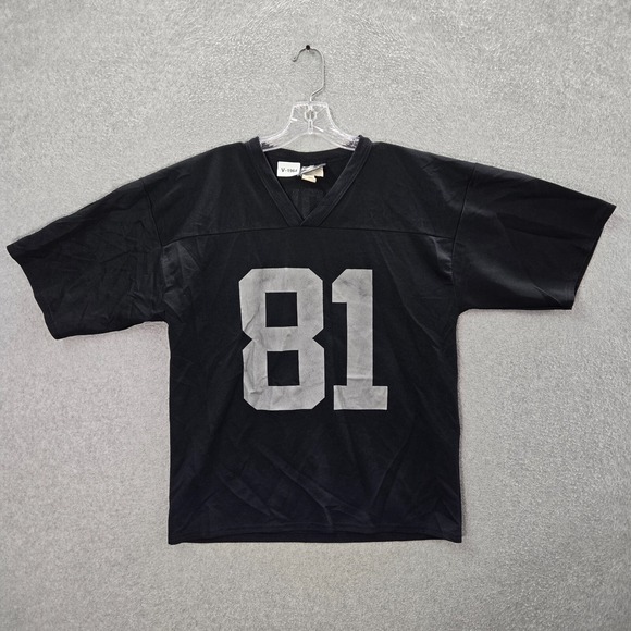 VINTAGE Oakland Raiders Women Jersey M Black Tim Brown 81 Logo Athletic Y2K - Picture 1 of 9